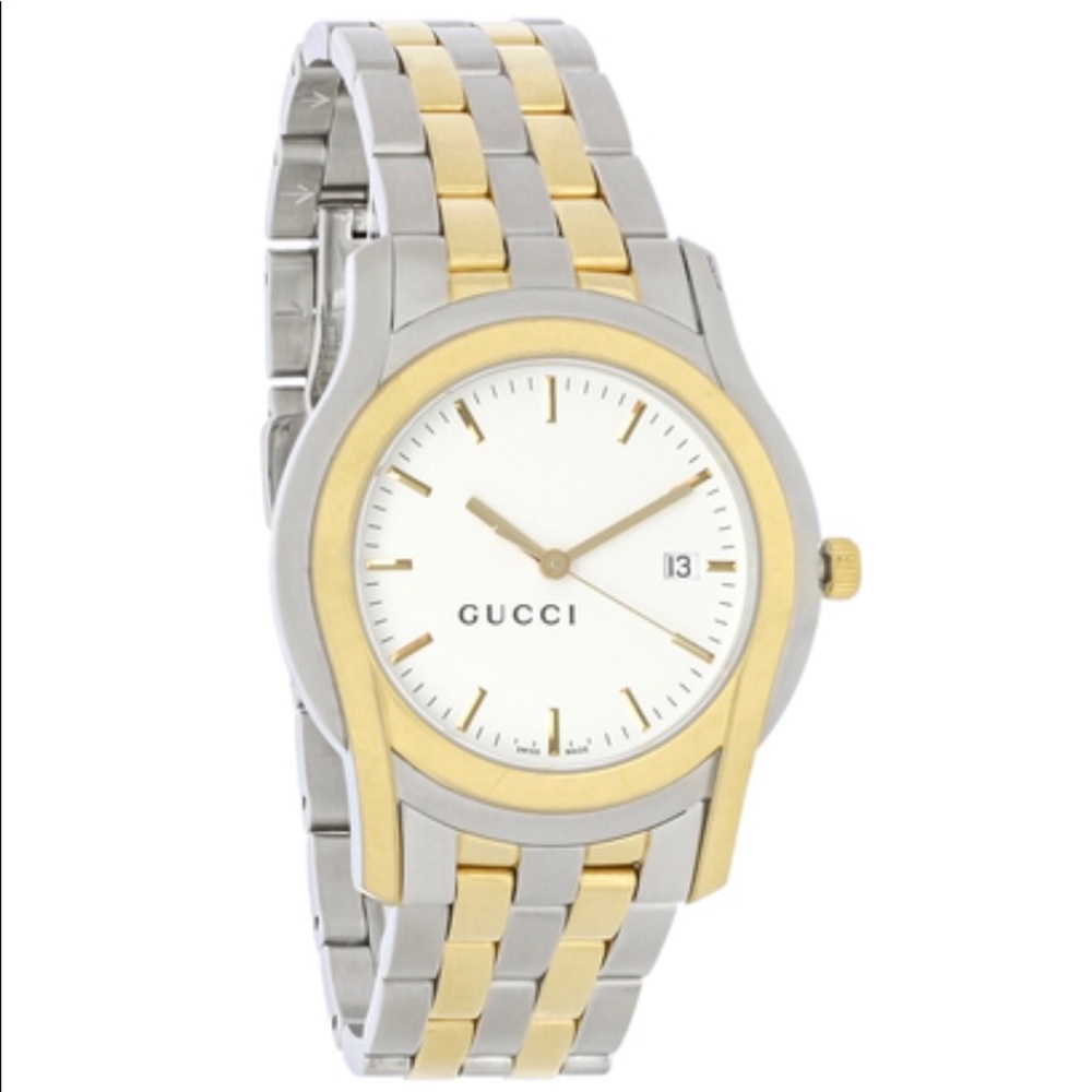 Authentic Gucci White Dial two-tone Watch